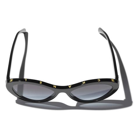 Sunglasses: Oval Sunglasses, acetate Black & Yellow .